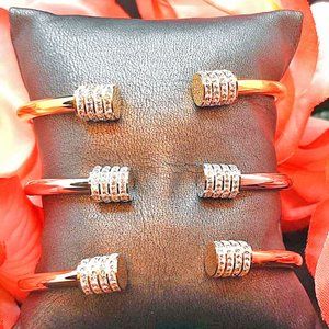 Rhinestone Bangle Bracelet for Women, Stainless Steel Cuff desiger Bangle